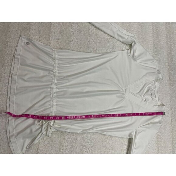 Athleta Wick-It Swimsuit Bathing Suit Coverup Medium White Long Sleeve 581751 - Picture 7 of 8
